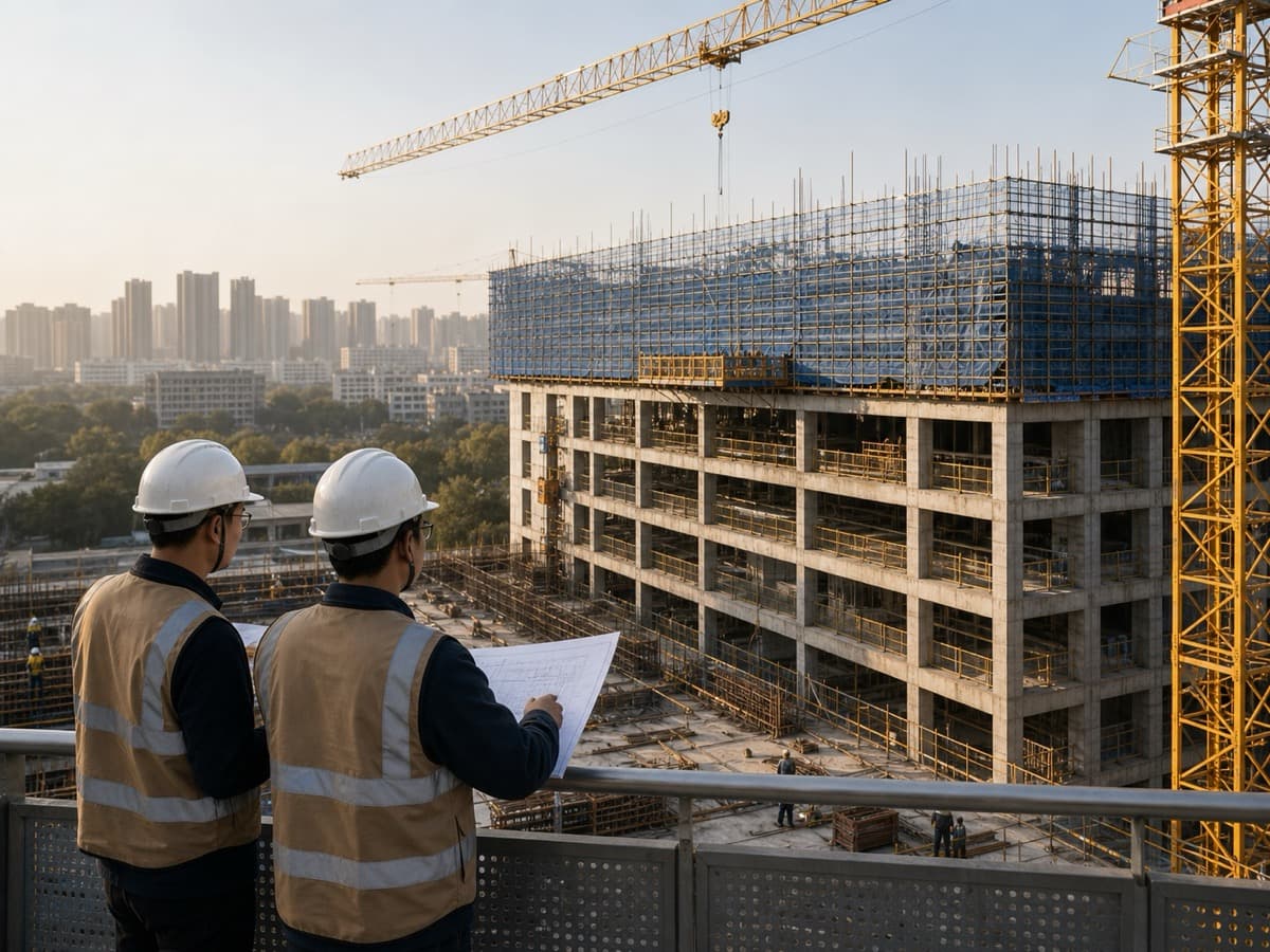 义峰建设施工现场